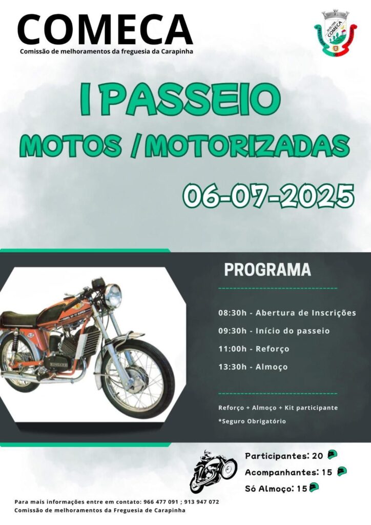 1.° Passeio Motos / Motorizadas da COMECA