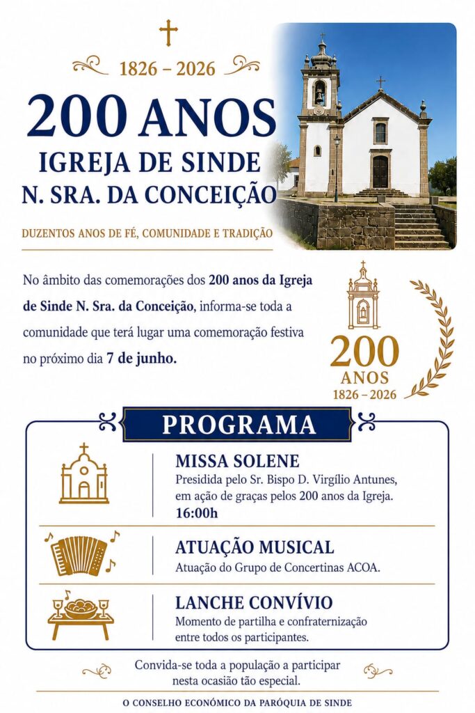 200 Anos Igreja de Sinde