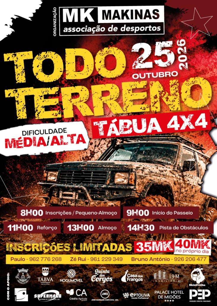 Todo Terreno Tábua 4×4 2026 – 25 de outubro 2026