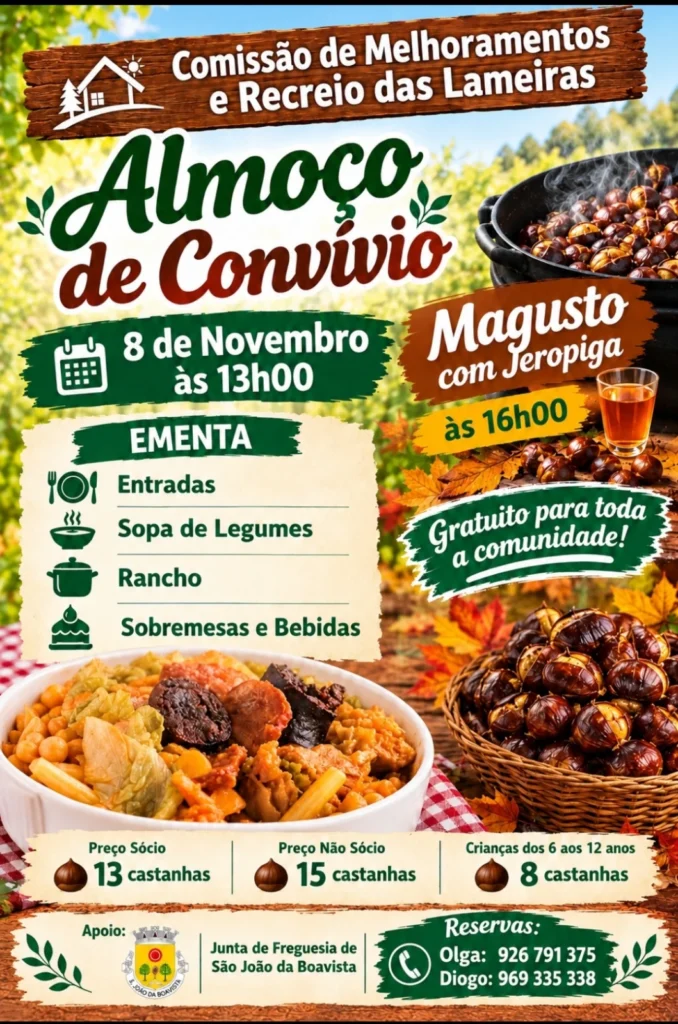 Almoço de convívio e magusto